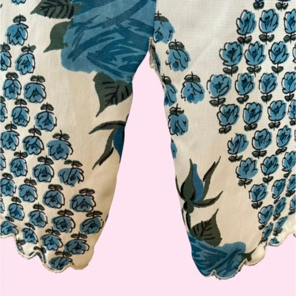 Vintage Blue Rose Slip Skirt 40s 50s - Picture 7 of 9